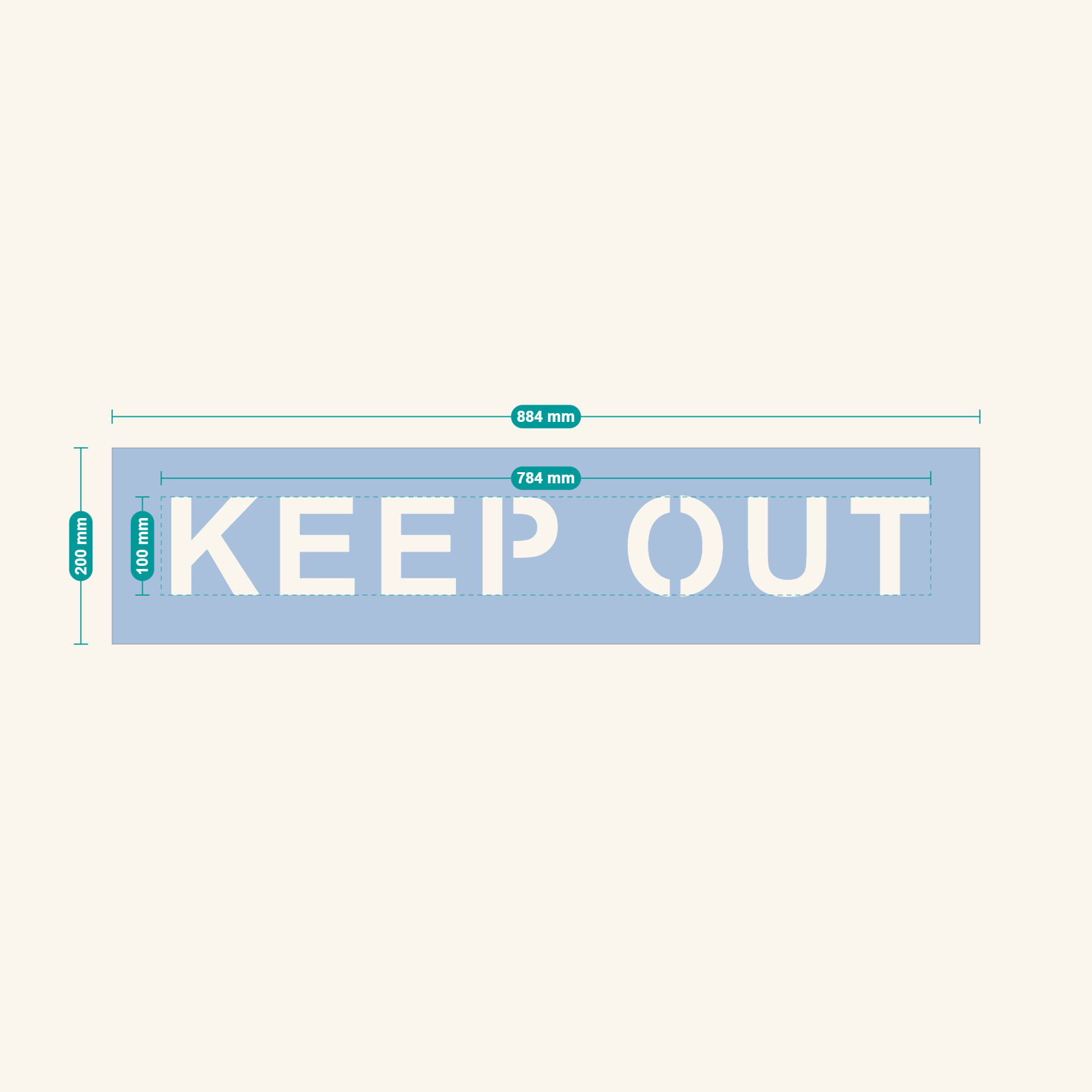 KEEP OUT stencil proof